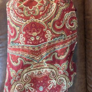 Pottery Barn Red Burgundy Full/Queen Duvet Cover